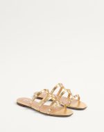 ROCKSTUD LAMINATED NAPPA SLIDE SANDAL